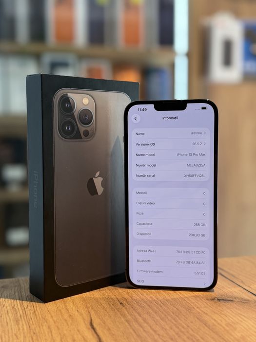iPhone 13 Pro Max 256GB Graphite/Baterie96%/Garantie 12 luni @atsgsm.ro