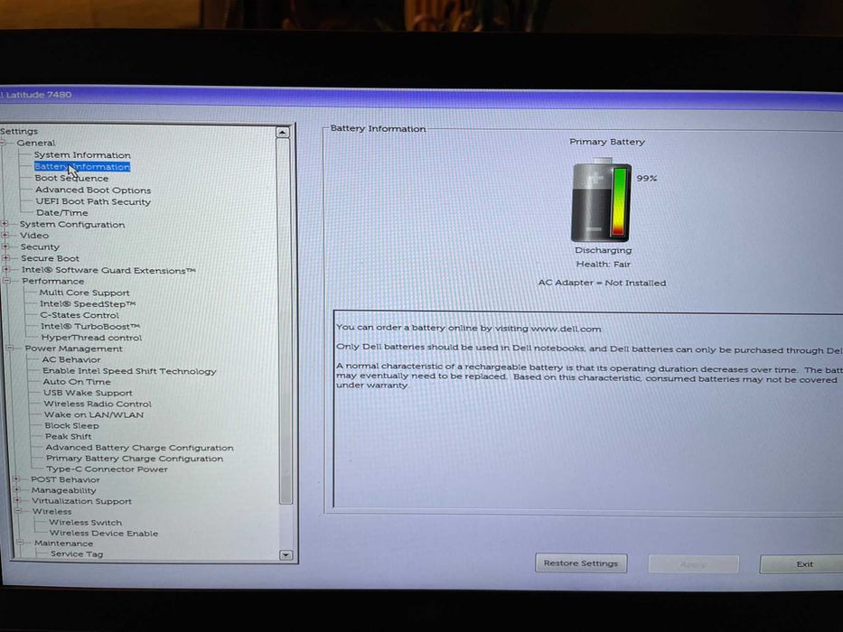 Лаптоп Dell Lattitude 7480, i5, 8GB RAM, Win 11