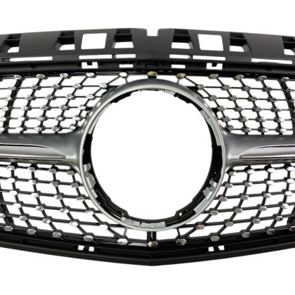 Решетка Mercedes W176 A-Class (2013-2015) - Diamond look, черна с хром лайсни