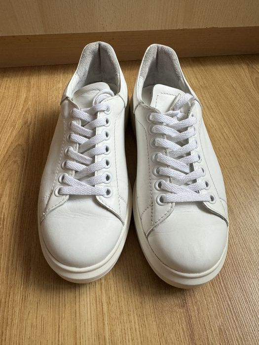 Adidași albi piele naturală