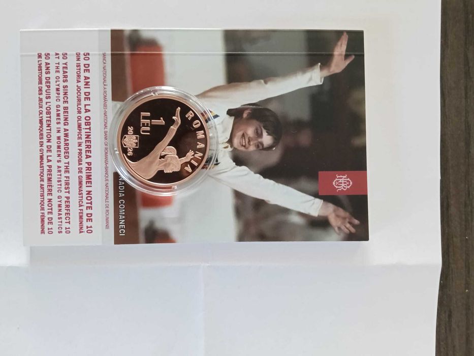 Moneda 1 leu Nadia Comaneci
