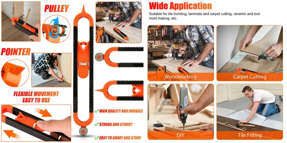 Sablon marcare profilare sablonare contur (parchet, gresie, etc) Nou!