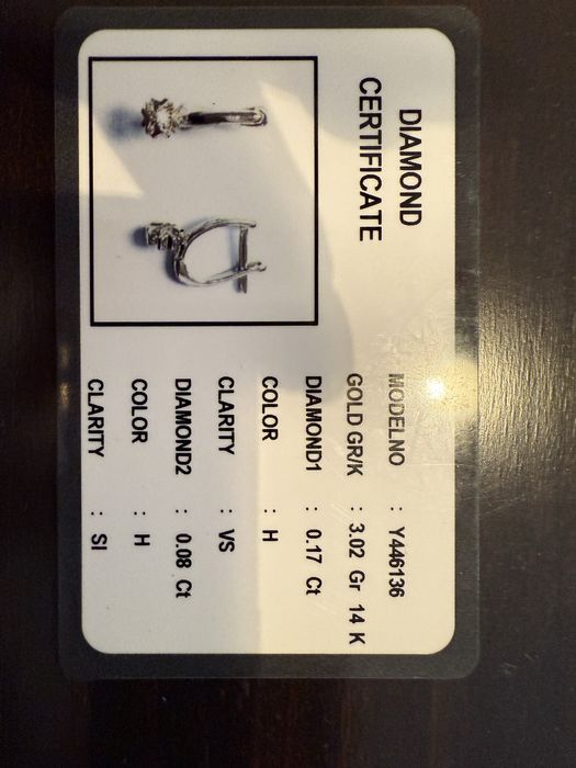 Обеци с диаманти