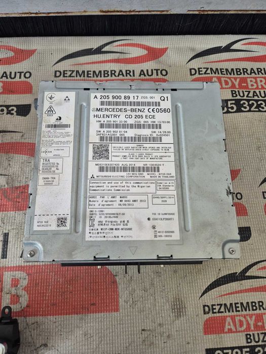 Display navigatie unitate Mercedes C-Class W205