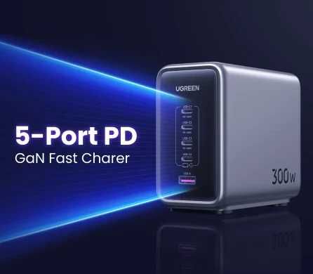 Ugreen 300W — GaN Зарядка для Ноутбуков и Смартфонов. Есть доставка