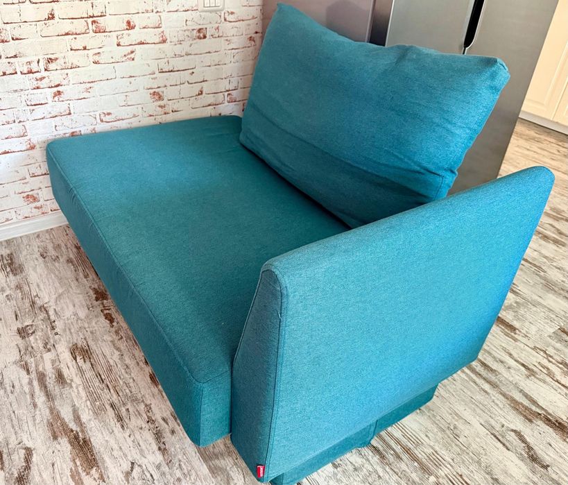 Canapea modulară Feydom Choice 1, culoare turcoaz, dimensiuni 135x215