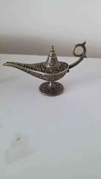 Антична арабска тамянна лампа,метална,ароматизираща, 11,8х7,2х4,3 см.