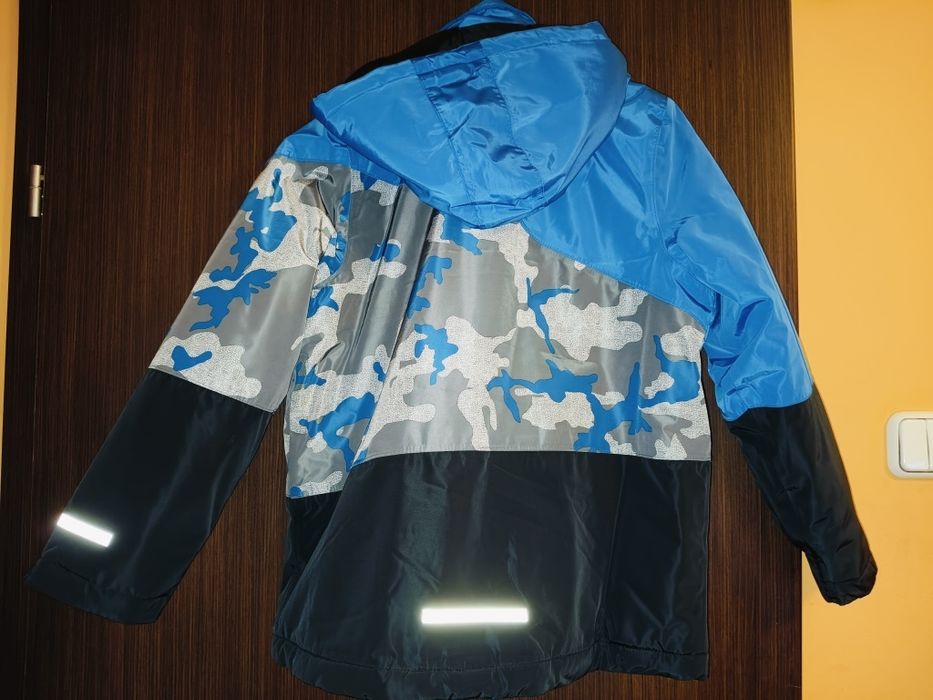 Geacă băieți ski albastru/negru/camuflaj