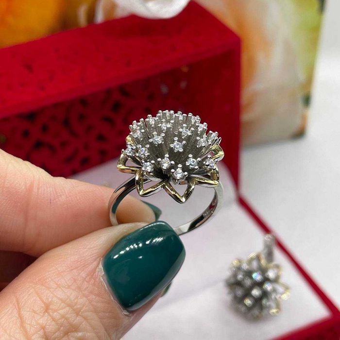 Шикарный комплект украшений с позолотой Брызги Шампанского Красота