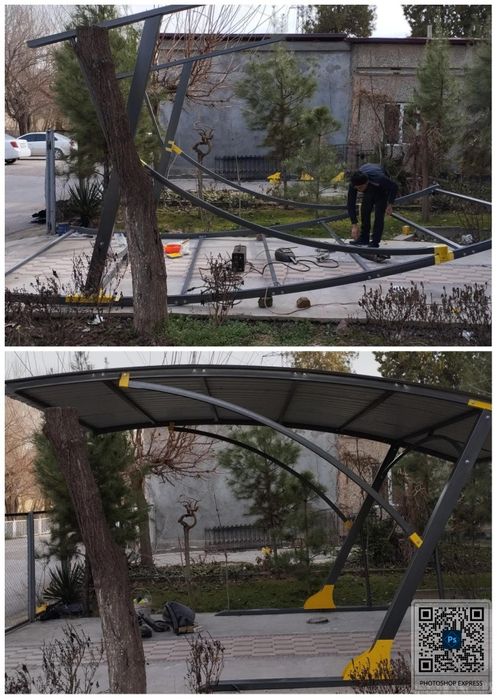 Навес мошиналар учун ховлига ва бошка турдаги