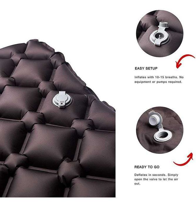 Scottus (Дания) лёгкий прочный надувной коврик каремат для трекинга