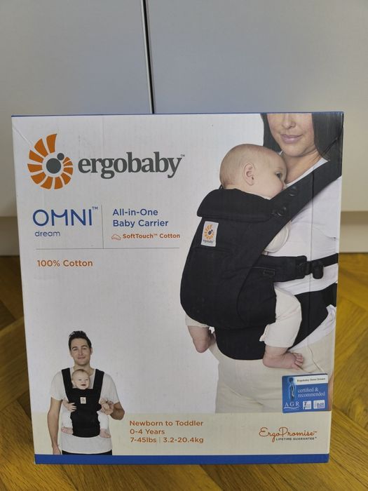 Оригинална ергораница Ergobaby Omni Dream Onyx-чисто нова