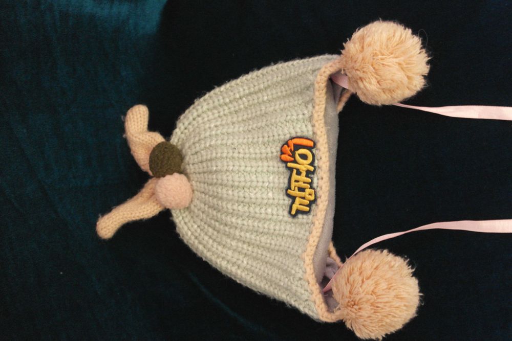 Шапка для девочки тёплая корейская