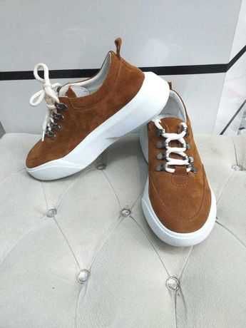 Эксклюзивные замшевые кожаные туфли сникерсы конверсы Stella, Турция!