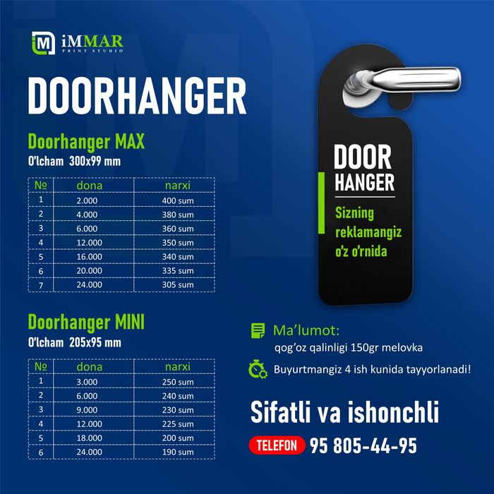 Flayer, buklet, katalog, paket  va boshqa poligrafiya mahsulotlari