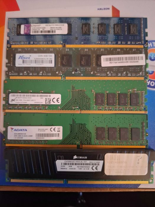 Лот памети за лаптопи и настолни компютри DDR3 | DDR4 | SO-DIMM DDR3