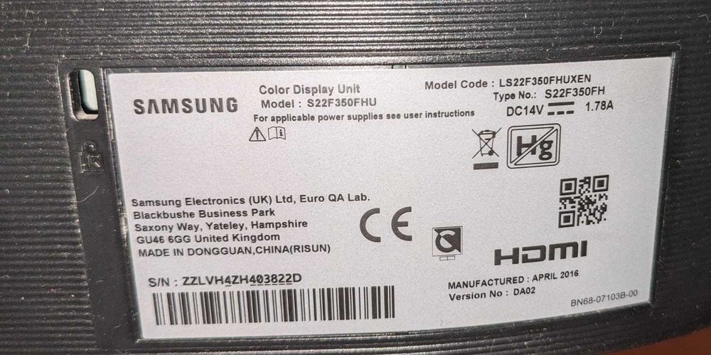Monitor Samsung 22"