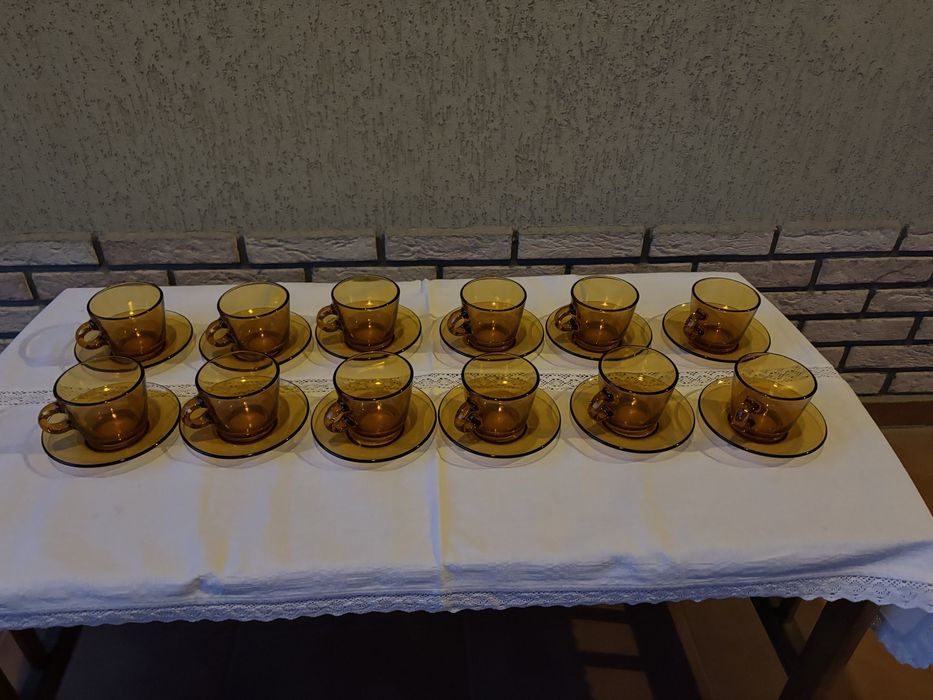 Set masa sticla transparenta