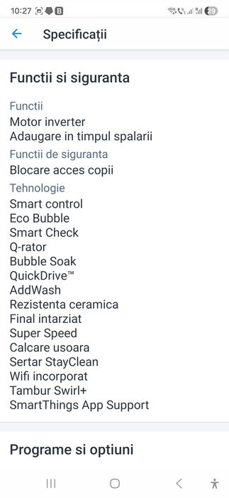 Masina spalat rufe Samsung