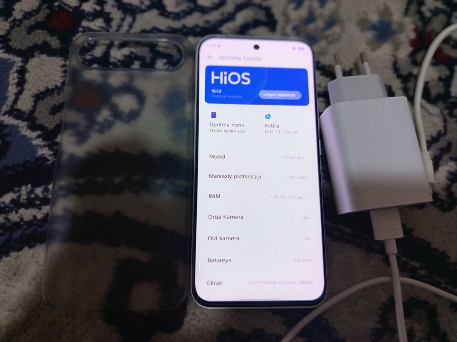 Tecno spark slim 8+8/256
