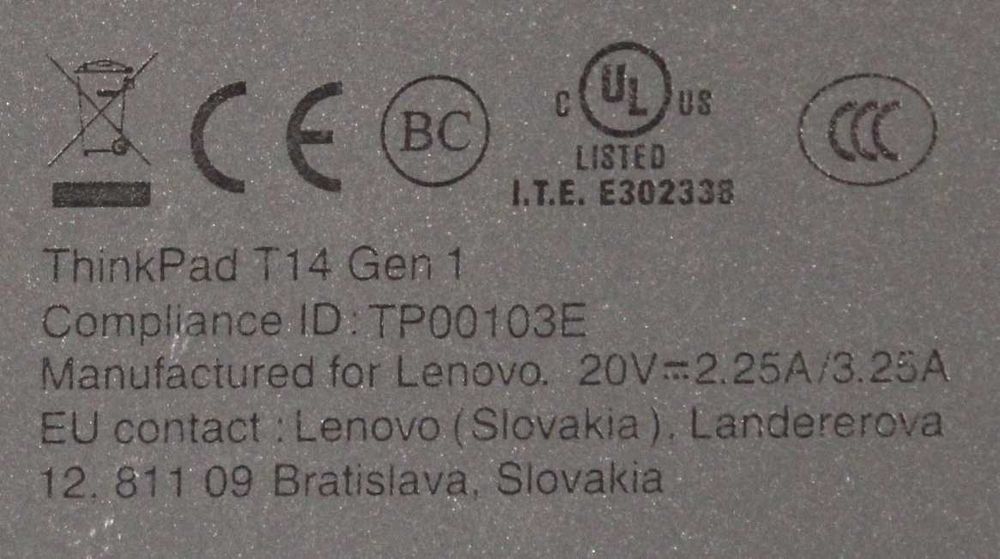 Lenovo ThinkPad T14 Gen 1