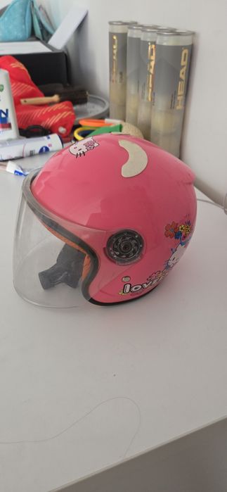 Casca Moto copii, pentru fete cu HelloKitty, marimea S-Xs