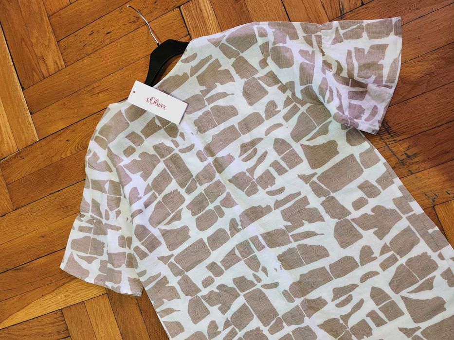 Rochie din in 100%,Oliver,delicata si răcoroasă,  marimea M-L
