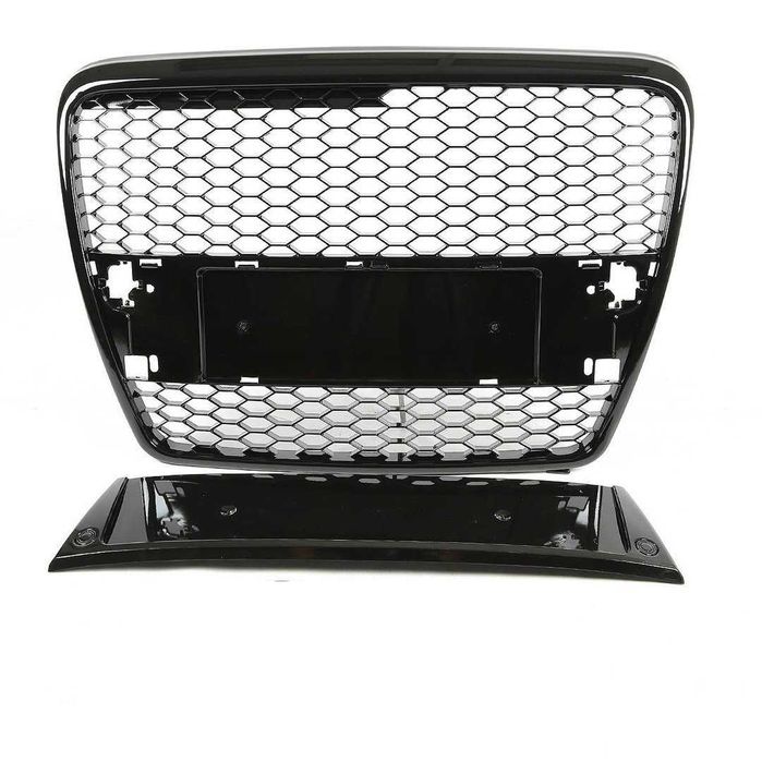 Grila radiator pentruAUDI A6 C6 2004-2009 cu/fara PDC negru lucios