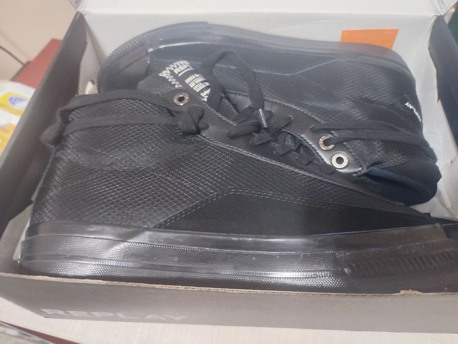 Уникални кецове Replay,кожа