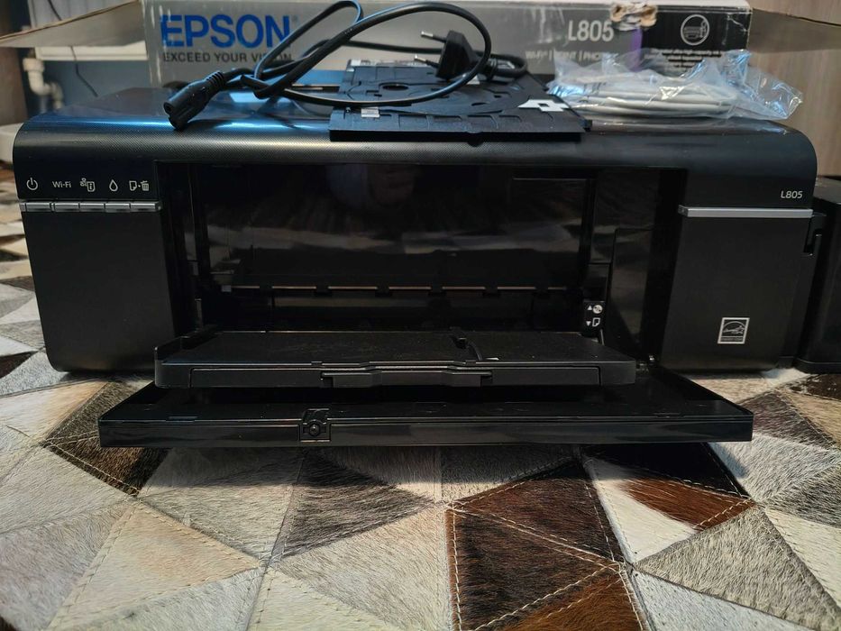 Imprimanta InkJet Color Epson EcoTank L805 CISS, A4, Wireless