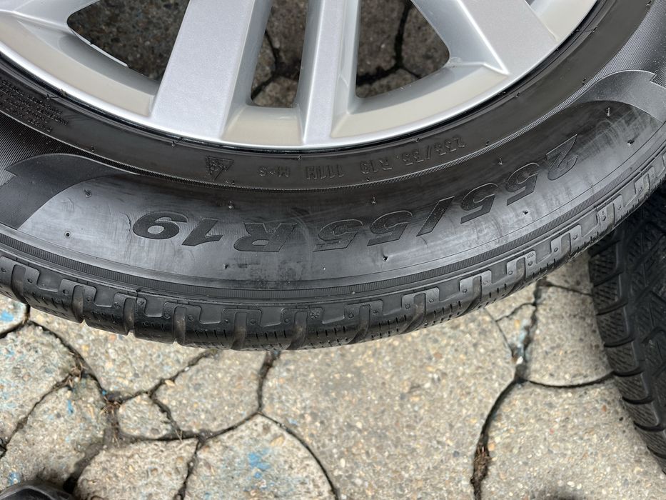 Jante aliaj 5x112mm, anvelope iarna 255/55 R19, VW Touareg 3, Phaeton, Tiguan, Passat