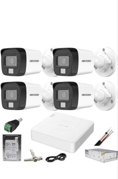 Vând set 4 camere de supraveghere hikvision
