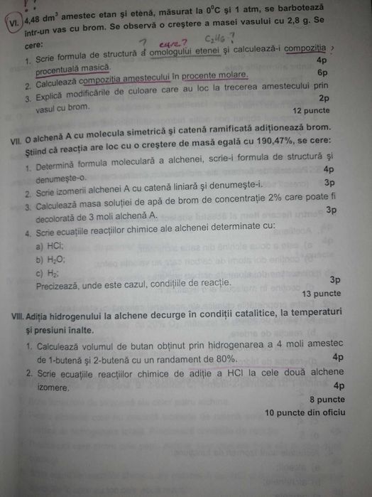 Chimie Organica Teste pentru Bacalaureat Olimpiade Medicina