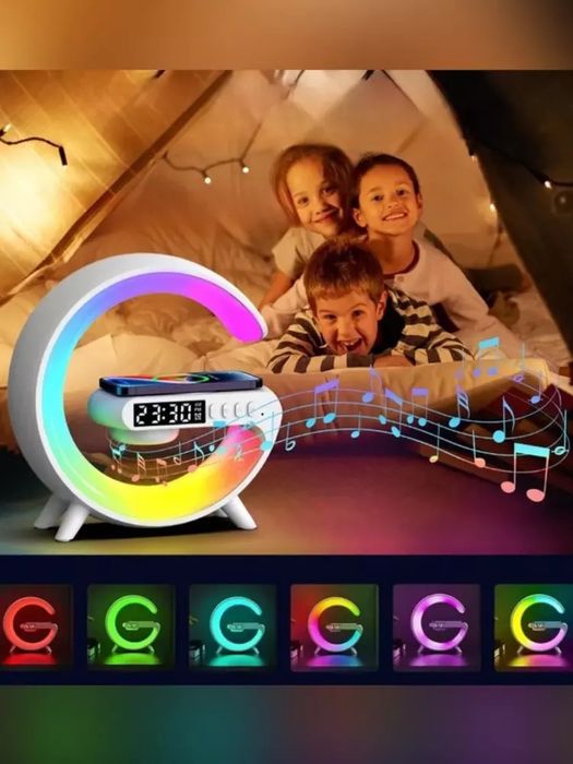 Tungi chiroq Smart Simsiz Zaryadlash Lampasi + Bluetooth karnayi bilan