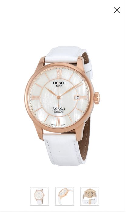 Tissot-Le Locle Automatic White Mother of Pearl Dial Ladies Watch