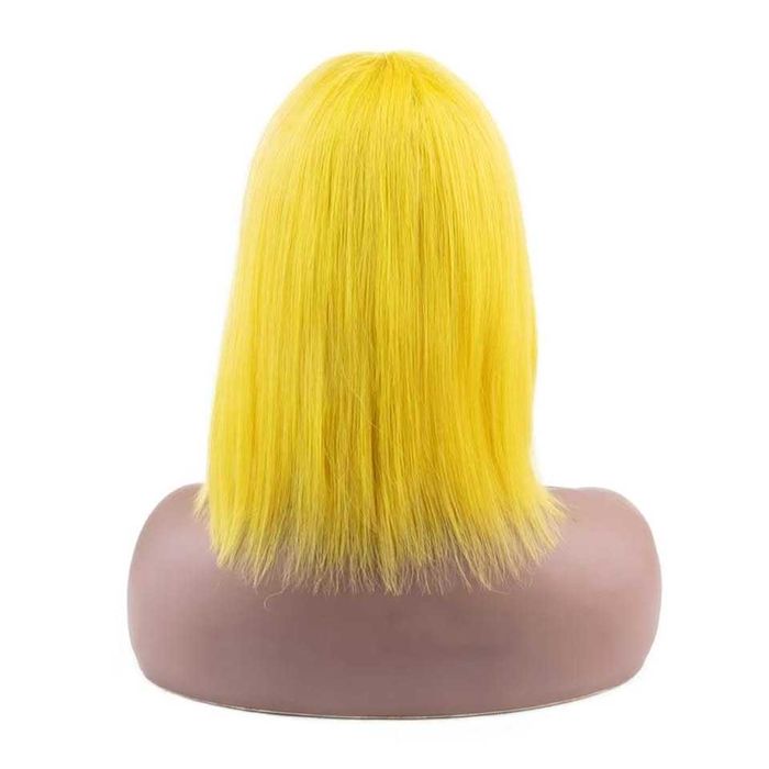 Жълта перука 100% естествен косъм