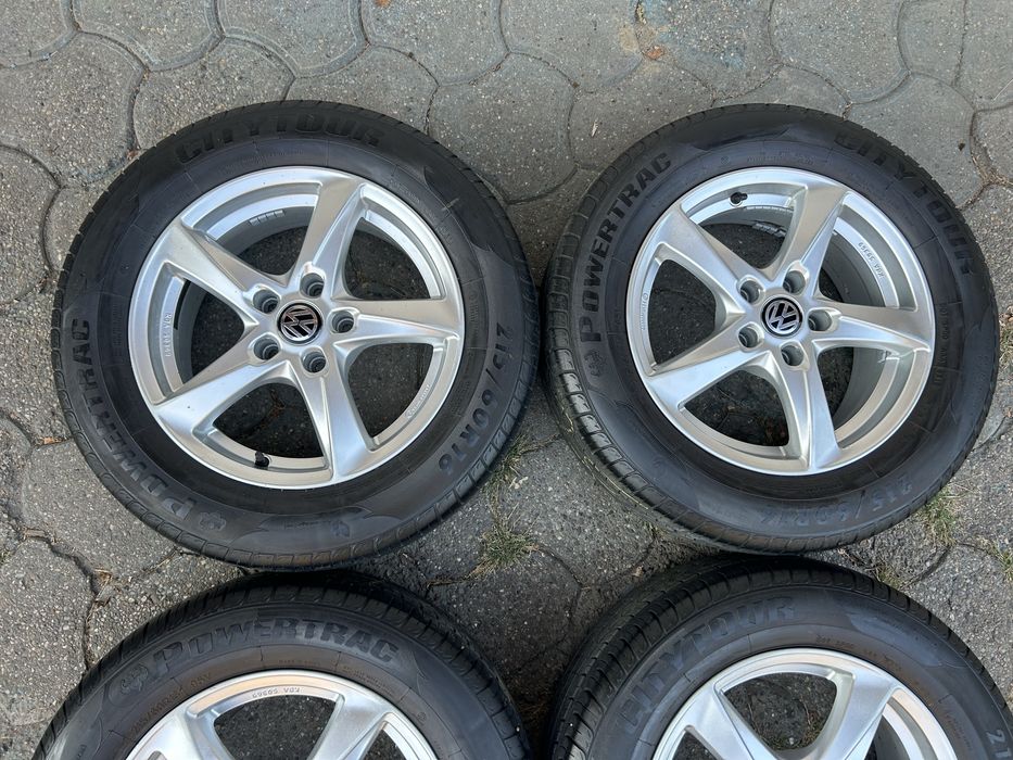 Jante aliaj 5x112mm, anvelope vara 215/60 R16, VW Passat, Sharan, Tiguan, Seat Alhambra, Skoda Octavia Yeti Superb, Audi Q3