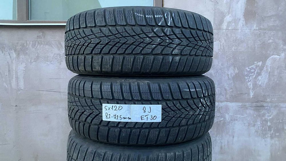 jante BMW 5x120  seria 5 e 39 etc cu anv iarna  225 55 17 dunlop