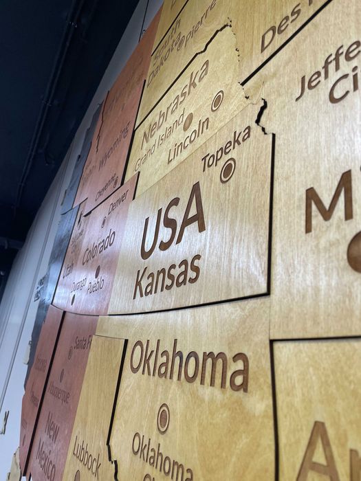 3d karta, USA map, 3Д карта США, 3D Yog‘och AQSH Xaritasi