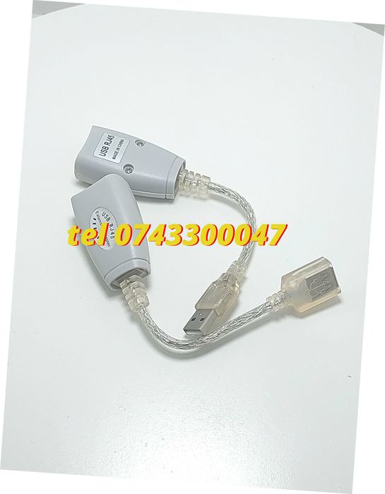 Adaptor Extensie Usb Rj45 45m Cat 5 6