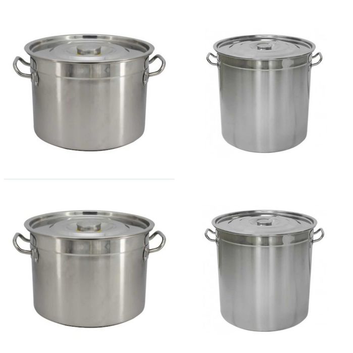 Неръждаеми казани - алпака от 15л. до 170 литра / Нисък/Висок