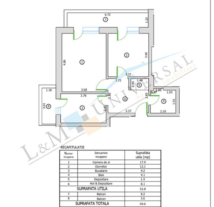 Pallady-2025,Finalizat,1/3,2 Balcoane, Spatios-65mp,LOC PARCARE INCLUS