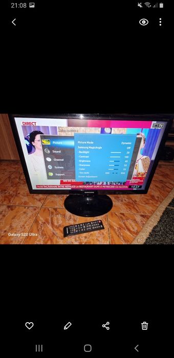 Led tv Samsung  diag 61cm full hd telecomanda originala impecabil