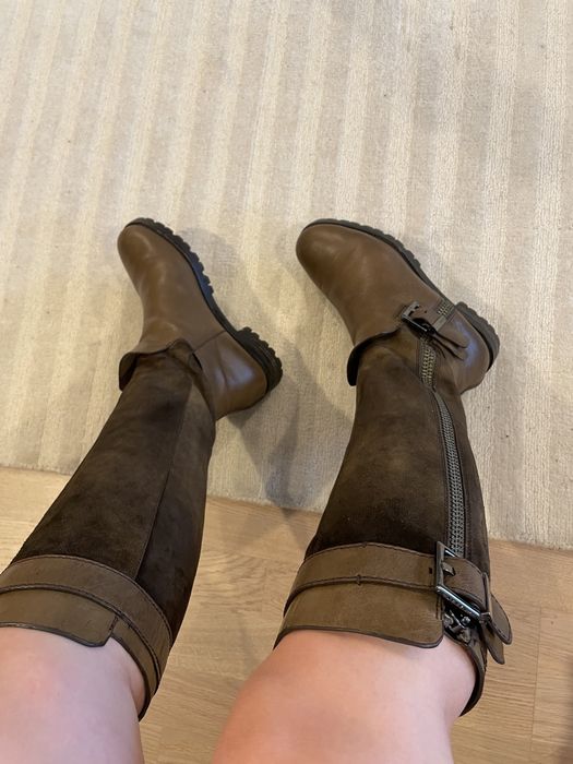 Cizme piele+piele intoarsa