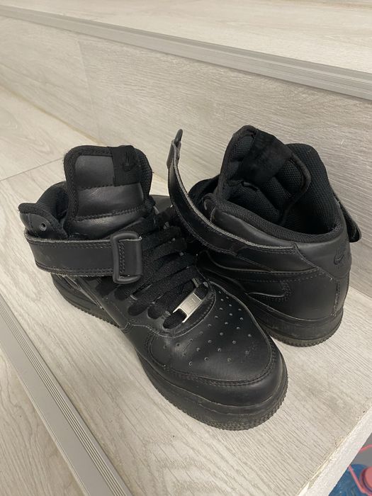 Air force 1 mid nike black/negru