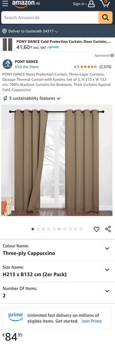 Комплект 2бр трислойни завеси с халки, 100% затъмняващи, шумоизолиращи