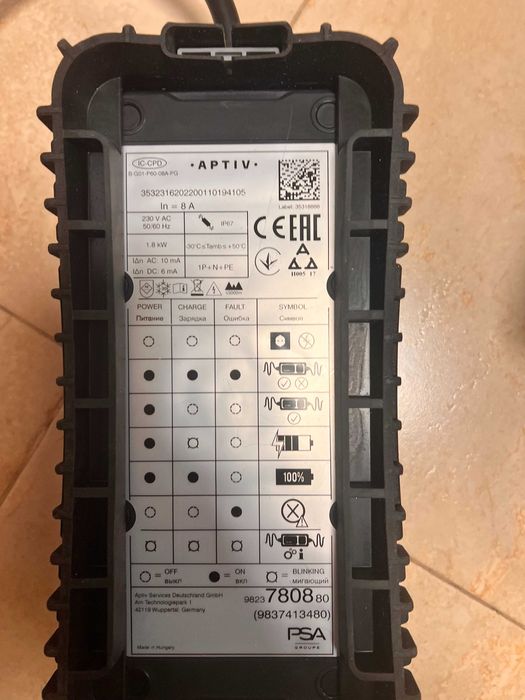 Мобилно зарядно Aptiv BMW VW IC-CPD 8A 1.9 kW schuko Ново