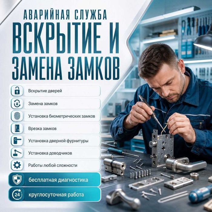 Вскрытие квартир*Открыть дверь|Замена личинок,Ремонт замков-ручек/