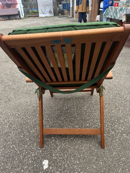 Scaun lemn pliabil tip sezlong