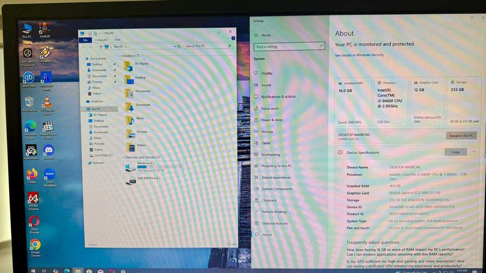 PC GAMING i5, 16GB, RTX3060 12GB
